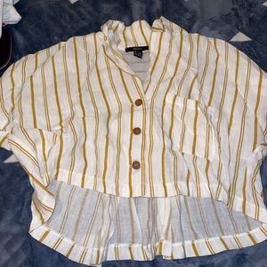 Striped cropped forever 21 shirt